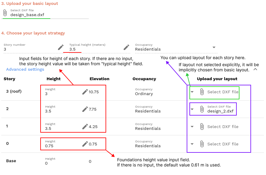 Advanced settings expanded